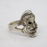 Sterling Silver Comedy & Tragedy Spinning Dress Ring Vintage c1970s