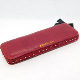 Victorian Red Tooled Leather Travelling Pin Cushion Albert Barker Ltd Antique