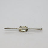 Sterling Silver Art Deco Morpho Butterfly Wing Oval Bar Brooch Antique c1920's