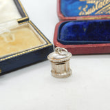 Sterling Silver Traditional Postbox Charm Pendant Vintage c1970
