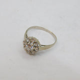 Sterling Silver 9 Spinel Cluster Dress Ring Modern c1990 Size K