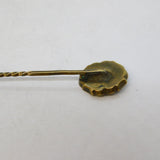 George III 9ct Yellow Gold, Black Enamel 'In Memory Of' Stick Pin Antique c1820