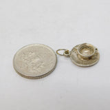 Sterling Silver Teacup Charm Pendant Vintage c1970s