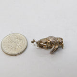 Sterling Silver Wise Owl Charm Pendant Vintage c1970s