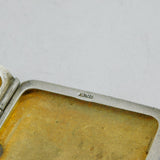 Art Deco Silver Plated Black & White Enamel Romantic Scene Cigarette Case