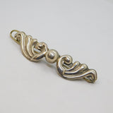 Sterling Silver Mexican Angel Wings Form Hair Barrette Slide Clip Vintage c1980