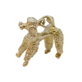 Sterling Silver Standing Poodle Charm Pendant Vintage c1970
