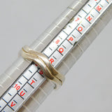 Sterling Silver Double Strand Zigzag Dress Ring Vintage c1970 Size R 1/2