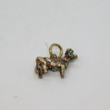 Sterling Silver Dairy Cow Form Charm Pendant Vintage c1970s