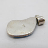 Sterling Silver & Blue Howite Drop Pendant Vintage c1970s