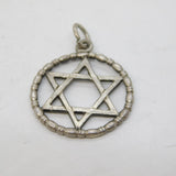 Sterling Silver Star of David Charm Pendant Vintage c1970s