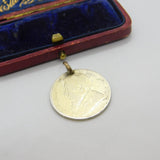 Victorian South African 1 Shilling Coin Fob Pendant Antique 1895