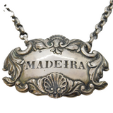 George III Sterling Silver Madeira Decanter Label Antique c1810s