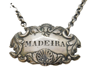 George III Sterling Silver Madeira Decanter Label Antique c1810s