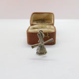 Sterling Silver Windmill Charm Pendant Vintage c1970