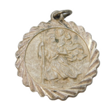 Sterling Silver St Christopher Travel Charm Pendant Vintage c1970s