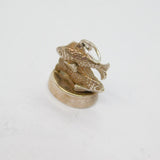 Sterling Silver Two Fish Pisces Horoscope Symbol Charm Pendant Vintage c1970s