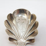George IV Sterling Silver Leaf Bowl Caddy Spoon Antique 1826 Birmingham