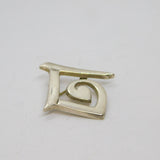 Sterling Silver Modernist Stylised Symbol Brooch Pin Contemporary c1990