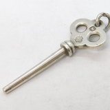 Victorian Sterling Silver Key Form Pipe Tamper Fob Pendant Antique c1890s