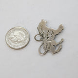 Sterling Silver Lion Charm Pendant Vintage c1970s