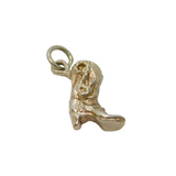 Sterling Silver Western Cowboy Boot Charm Pendant Vintage c1970s