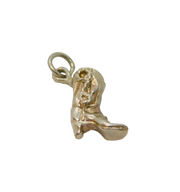 Sterling Silver Western Cowboy Boot Charm Pendant Vintage c1970s