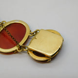 Victorian Scottish 18ct Gold & Carnelian Agate Panel Bracelet Antique c1860s