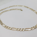 Sterling Silver Essential Chunky Figaro Chain Necklace Vintage c1980 51cm Length