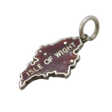 Sterling Silver Isle of Wight Enamel Charm Pendant Vintage c1970s