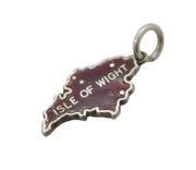 Sterling Silver Isle of Wight Enamel Charm Pendant Vintage c1970s