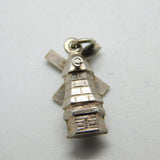 Sterling Silver Dutch Windmill Charm Pendant Vintage c1970