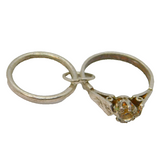 Sterling Silver Wedding & Engagement Ring Charm Pendant Vintage c1970