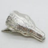 Sterling Silver Georgian Style Fox Mask Form Stirrup Cup Vintage 1960 London