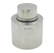 Edwardian Sterling Silver Barrel Form Tea Caddy Antique 1909 Birmingham