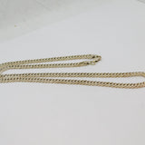 Sterling Silver Flat Curb Chain Necklace 49.5cm Length Contemporary c1990's