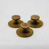 19th Century Set of Gold Fronted Gilt Metal Dress Studs Antique c1880s