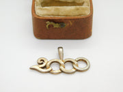 Sterling Silver Year 2000 Birthday Charm Pendant Vintage c1970