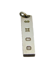 Sterling Silver Hallmark Ingot Pendant Vintage 1978 Birmingham