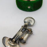 'Beau' Sterling Silver Traditional Telephone Brooch Pin Vintage c1980