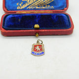 Sterling Silver Kent Traveller Shield Charm Pendant Vintage c1970