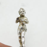 Silver Plated & Cork Classical Form Bottle Stopper Antique c1930 Art Deco