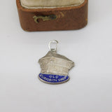 Sterling Silver & Enamel Old Curiosity Shop Charm Pendant Vintage c1970