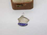 Sterling Silver & Enamel Old Curiosity Shop Charm Pendant Vintage c1970