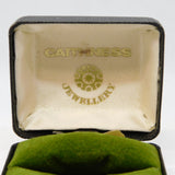 Caithness Jewellery Box Sterling Silver Floral Glass Dress Ring Vintage 1974