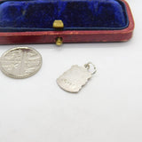Sterling Silver and Coloured Enamel Travel Shield 'Weymouth' Charm Vintage c1970