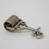 Sterling Silver Lawn Roller Charm Pendant Vintage c1970