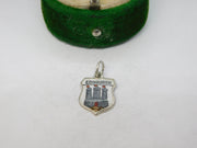 Sterling Silver Enamel Edinburgh Castle Charm Pendant Vintage c1970
