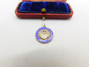 Sterling Silver Elizabeth II Silver Jubilee Medallion harm Pendant Vintage 1977