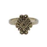 Sterling Silver Marcasite Art Deco Dress Ring Antique c1930 Size J